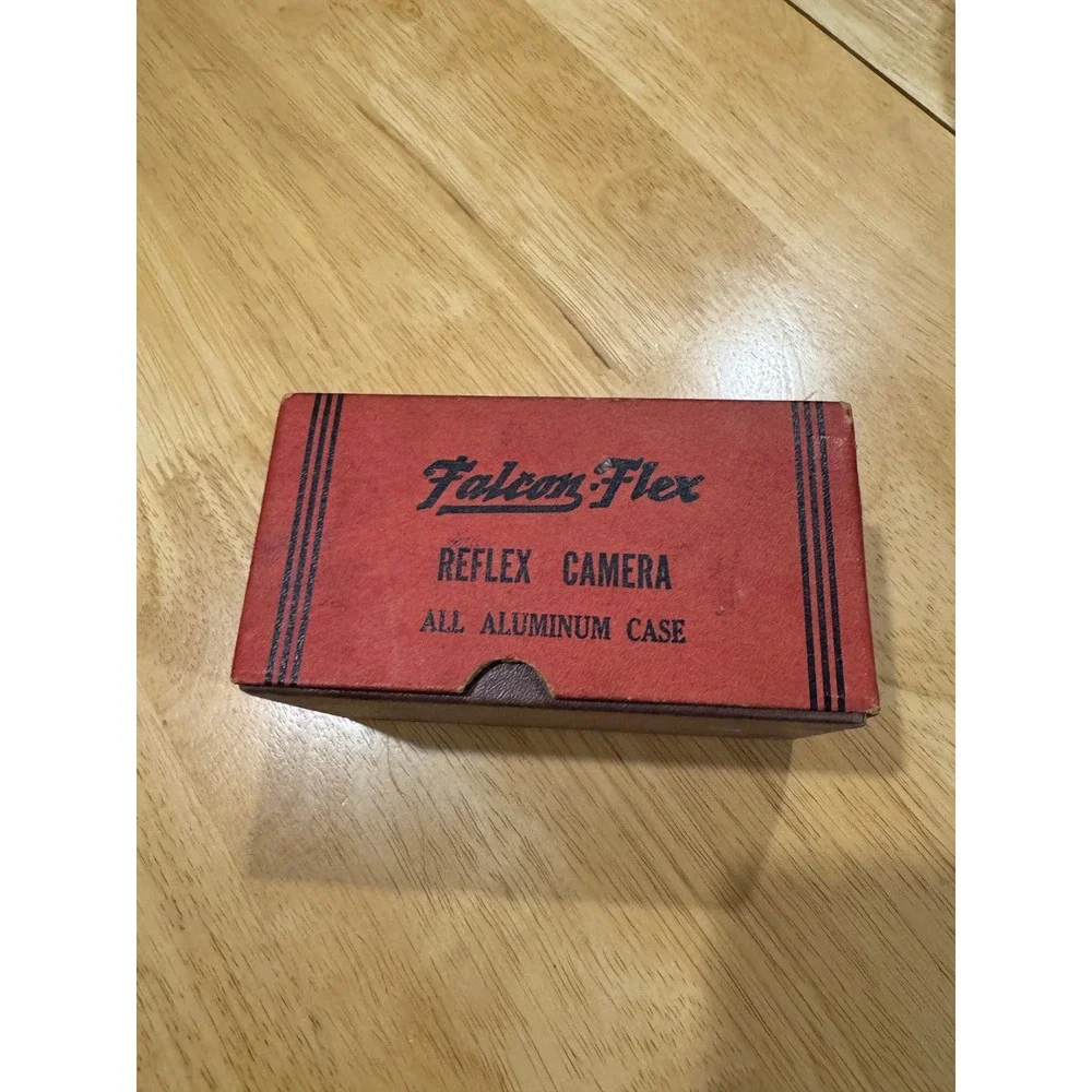 Vintage Falcon-Flex Reflex Camera Model M All Aluminum Case Box 1940's